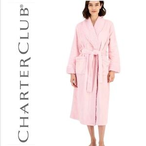 Charter Club Pink Plush Supersoft Bathrobe 🌸💖 Valentine’s/Mother’s Day Gift 💝